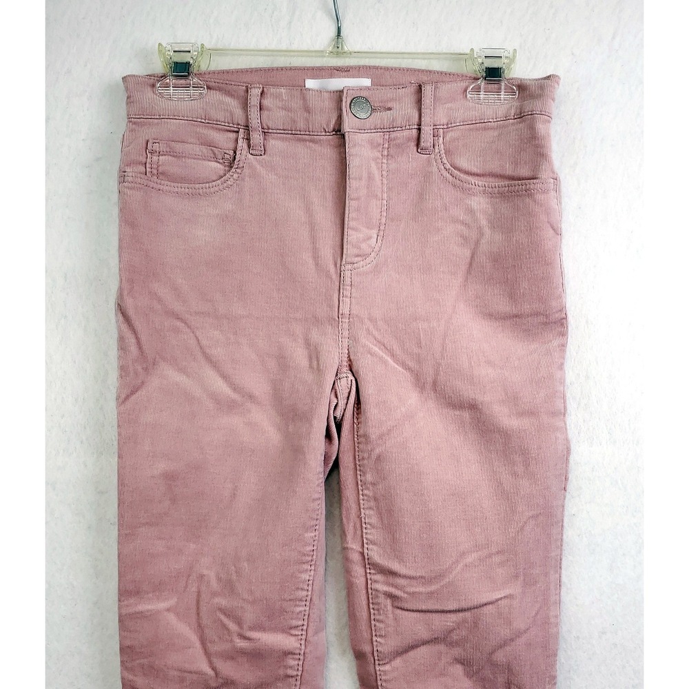 LOFT Corduroy Pants Pink/Mauve High Waist Skinny Women's Size 0